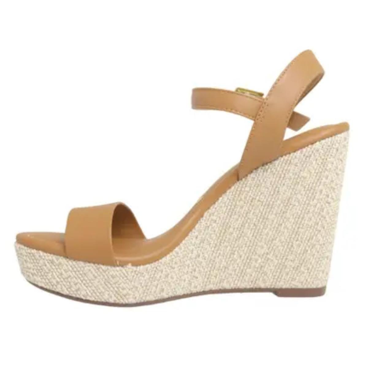 Sandália Anabela Casual Feminino Vizzano 62832000 Marrom Marrom 3