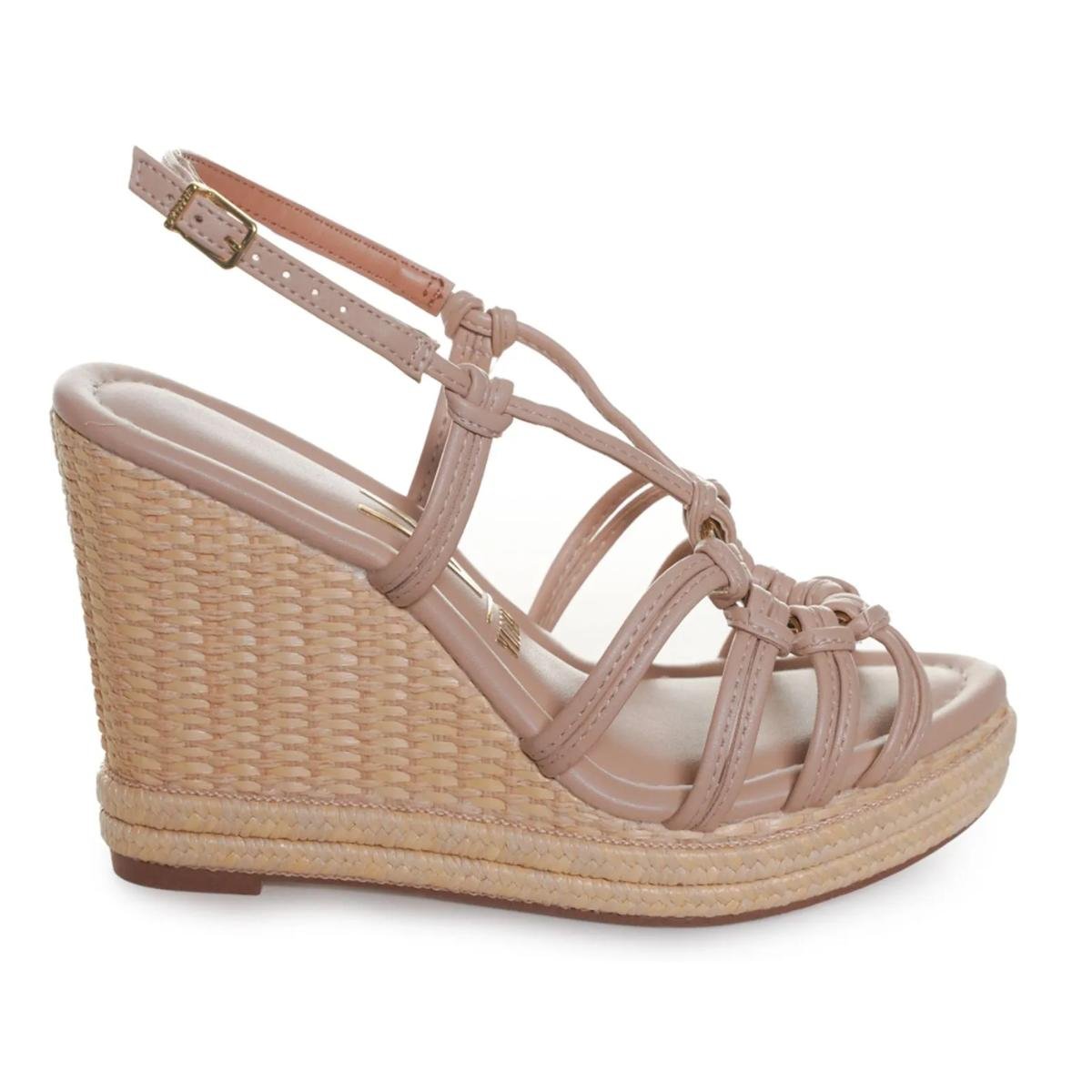 Sandália Anabela Casual Feminino Vizzano 62835065 Bege Bege 2