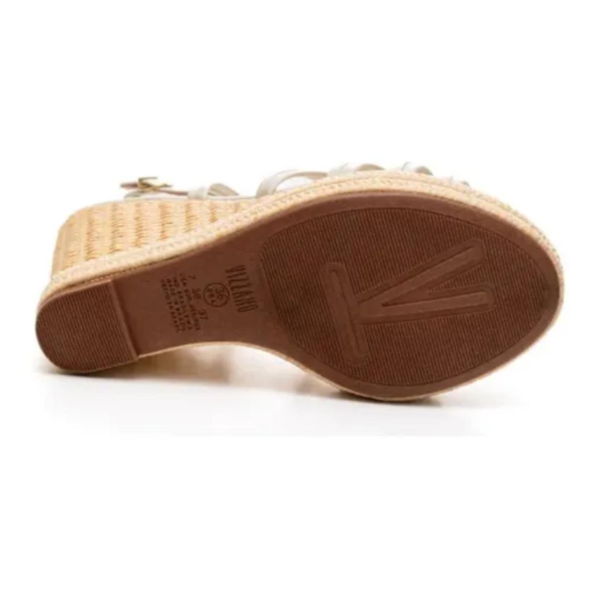 Sandália Anabela Casual Feminino Vizzano 62835065 Bege Bege 6