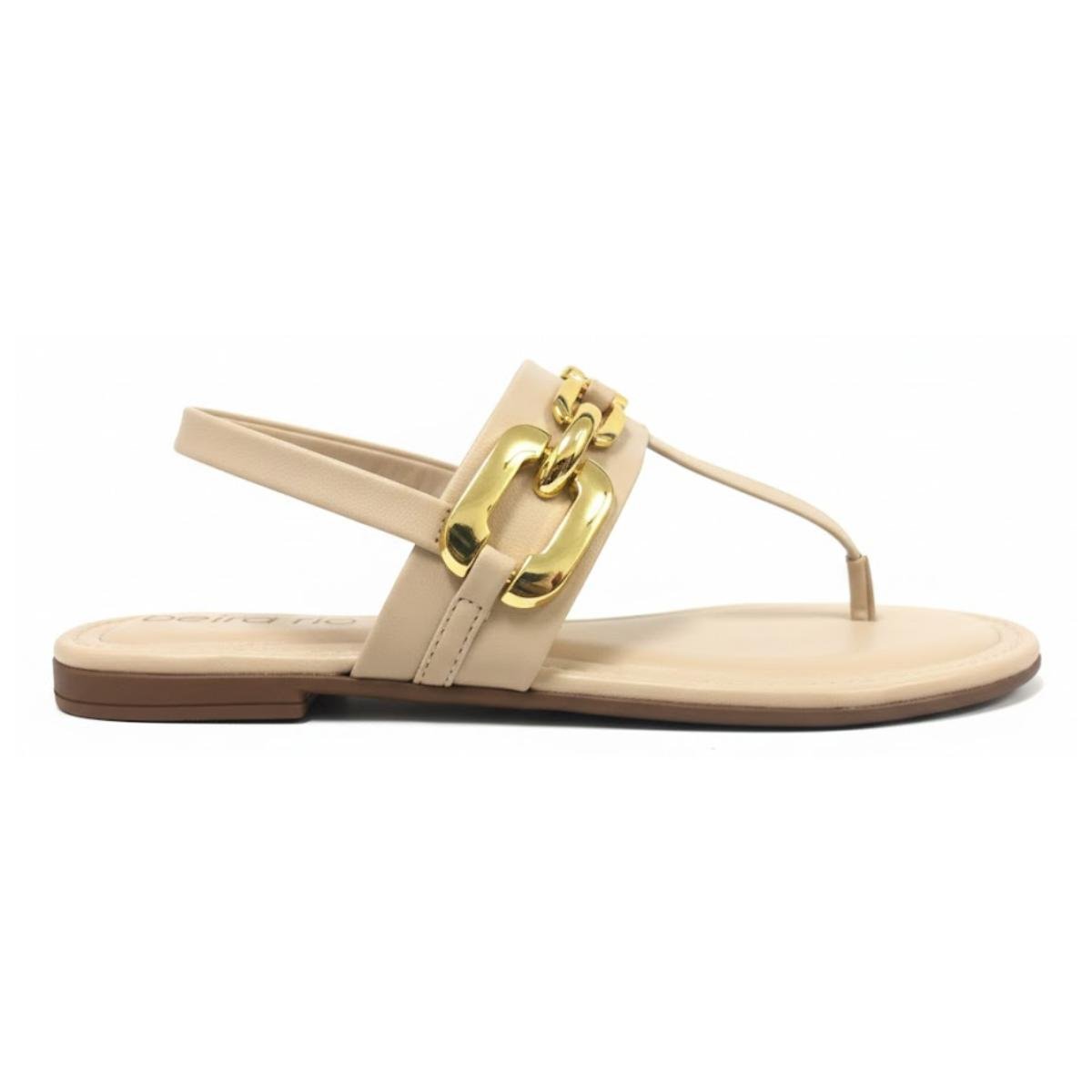 Sandália Rasteirinha Casual Feminino Beira Rio 8552209 Areia Bege 2