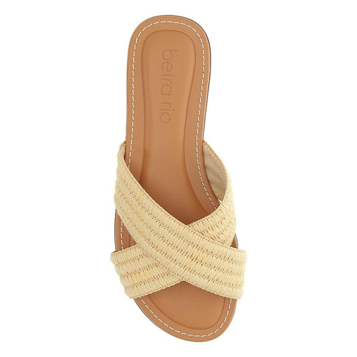 Sandália Rasteirinha Natural Casual Feminino Beira Rio 8552208 Areia Bege 4