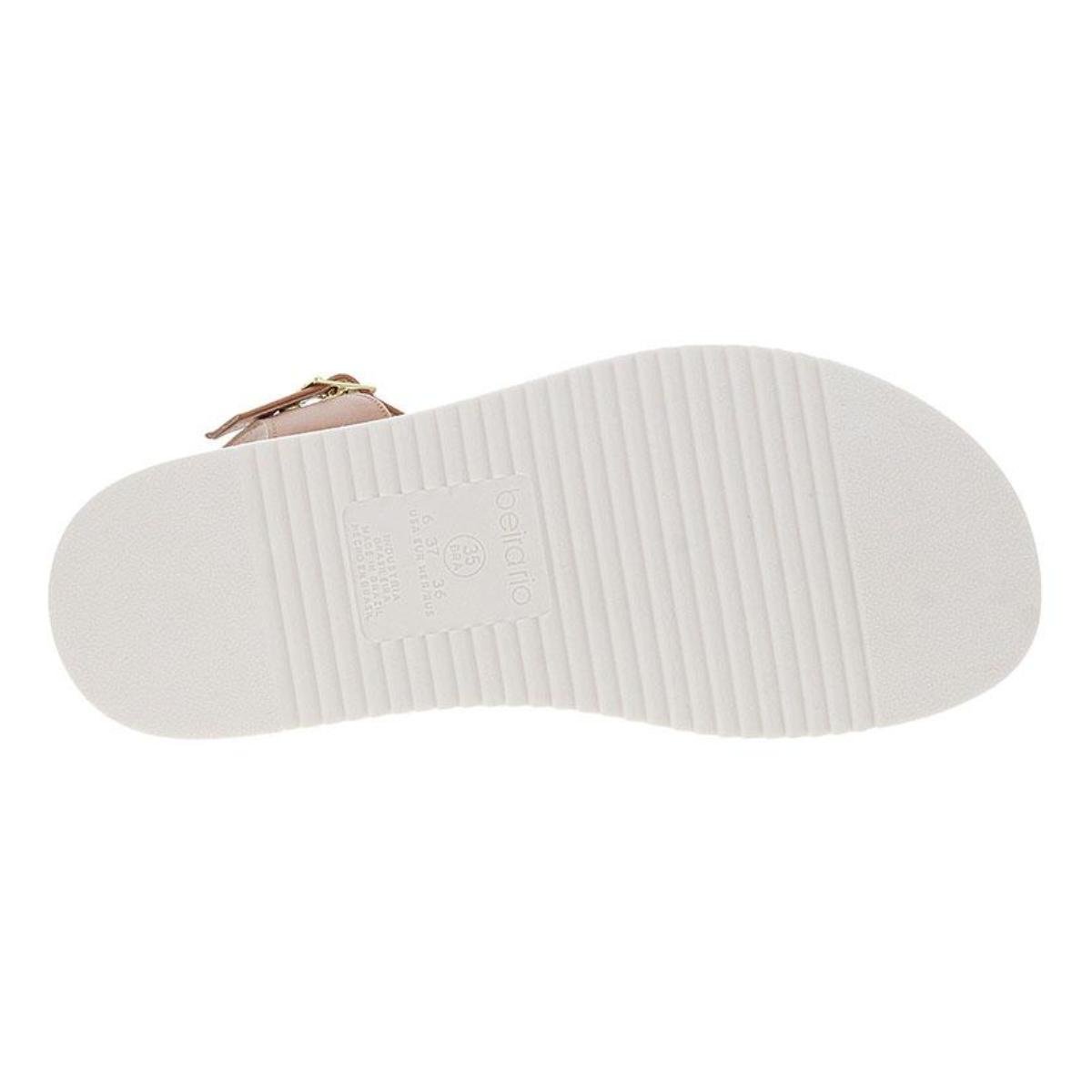 Sandália Tamanco Casual Feminino Flatform Beira Rio 8575.103 Marrom/Dourado Marrom/Dourado 6