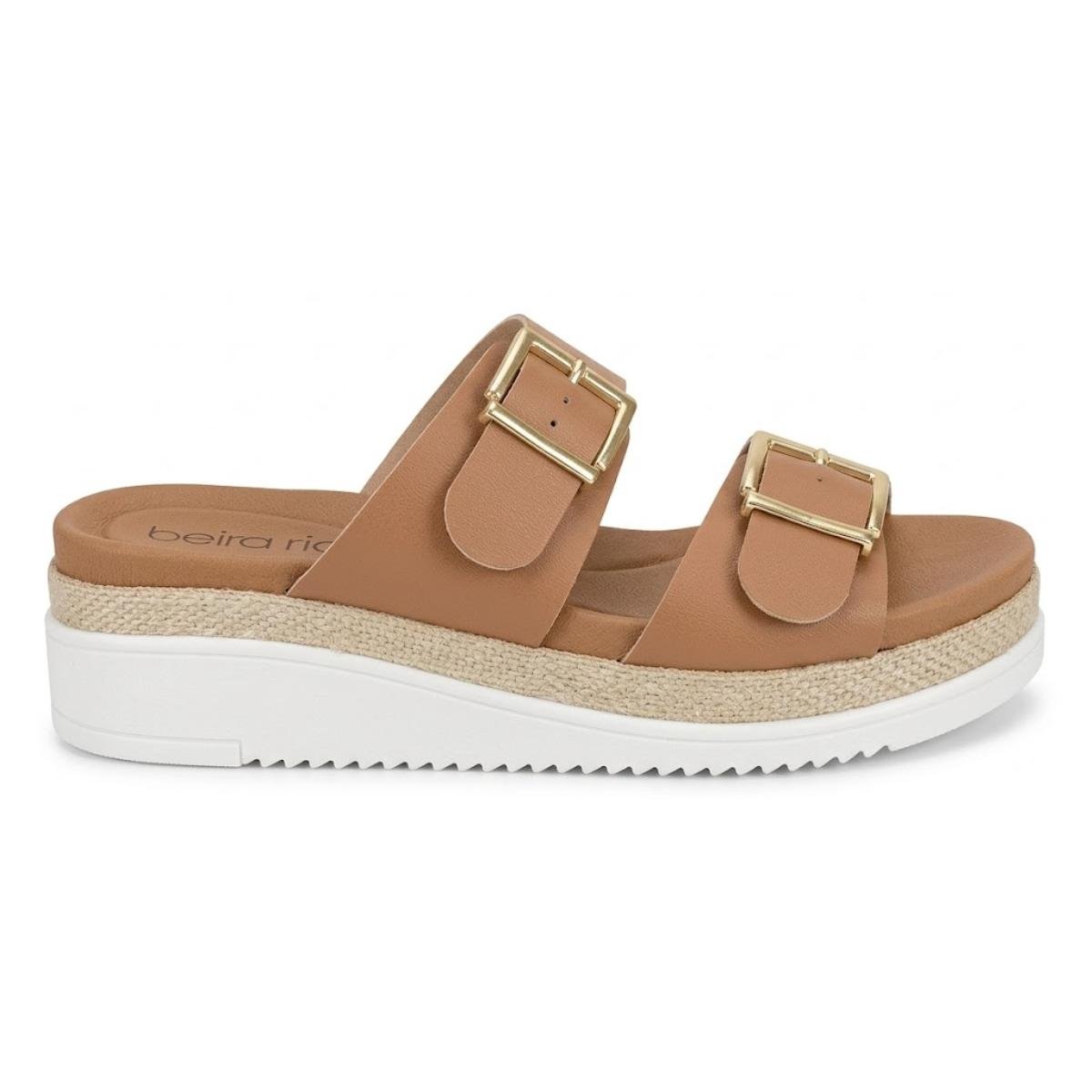 Sandália Papete Flatform Casual Feminino Beira Rio 8575.101 Marrom Marrom 2