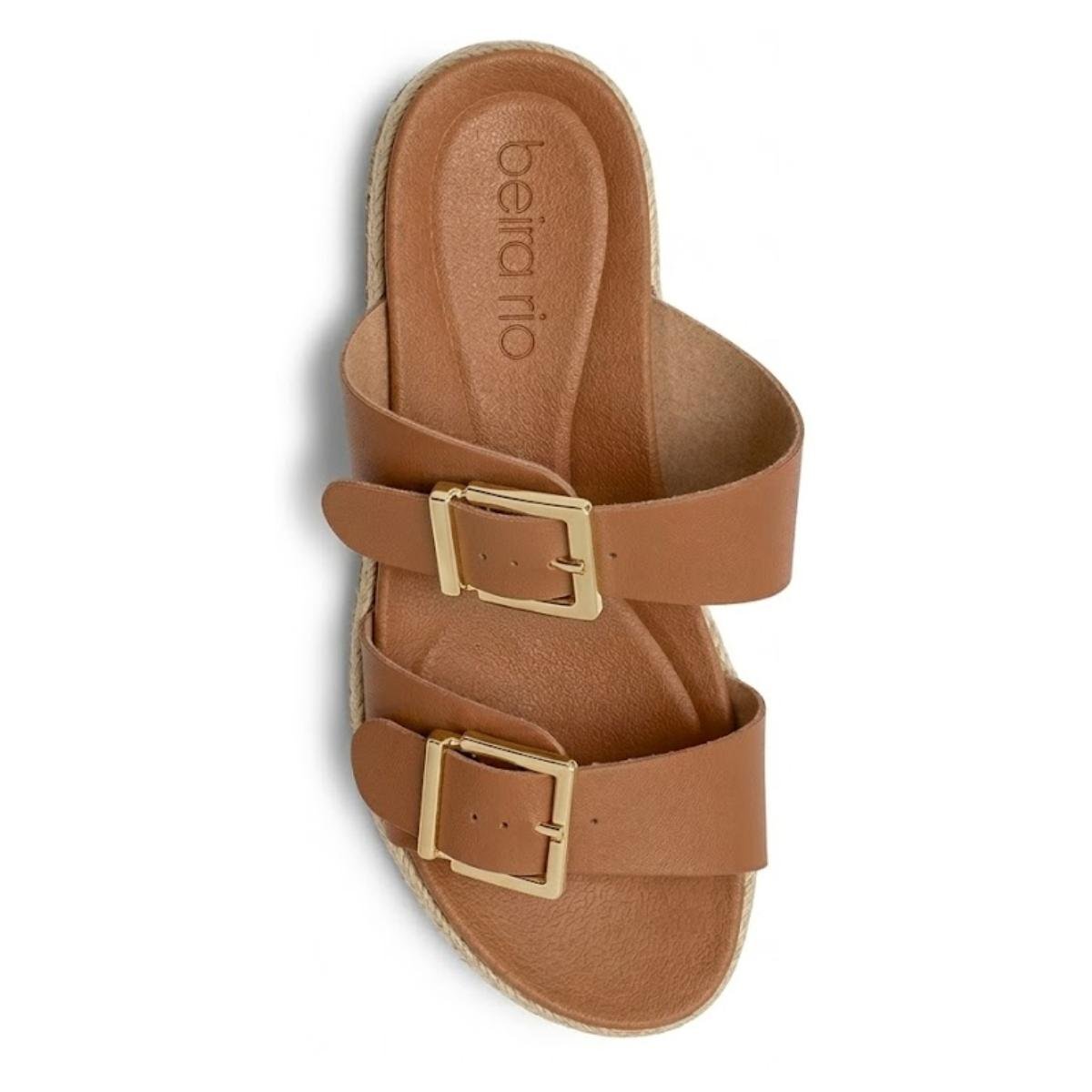 Sandália Papete Flatform Casual Feminino Beira Rio 8575.101 Marrom Marrom 4