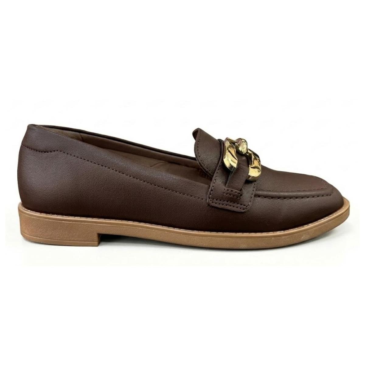 Sapato Mocassim Comfort Casual Feminino Beira Rio 4264209 Marrom Marrom 2
