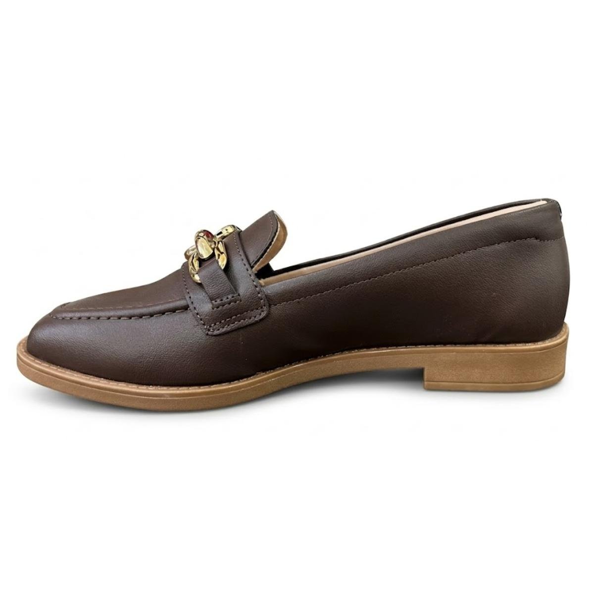 Sapato Mocassim Comfort Casual Feminino Beira Rio 4264209 Marrom Marrom 3