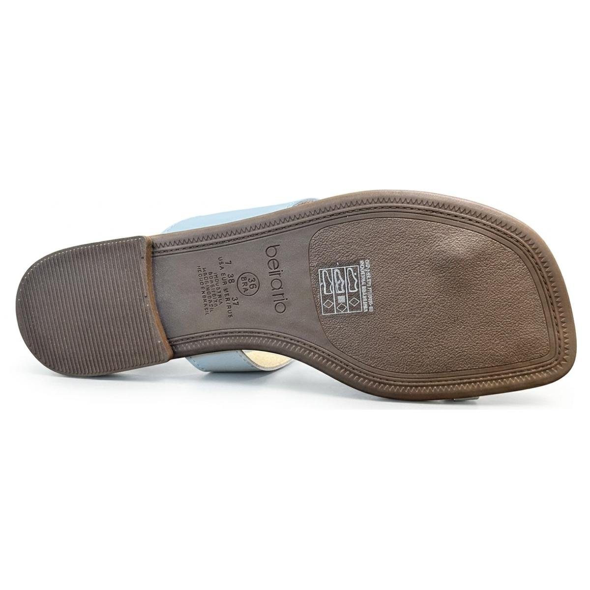 Sandália Rasteirinha Casual Feminino Beira Rio 8560.105 Branco Off Branco 6