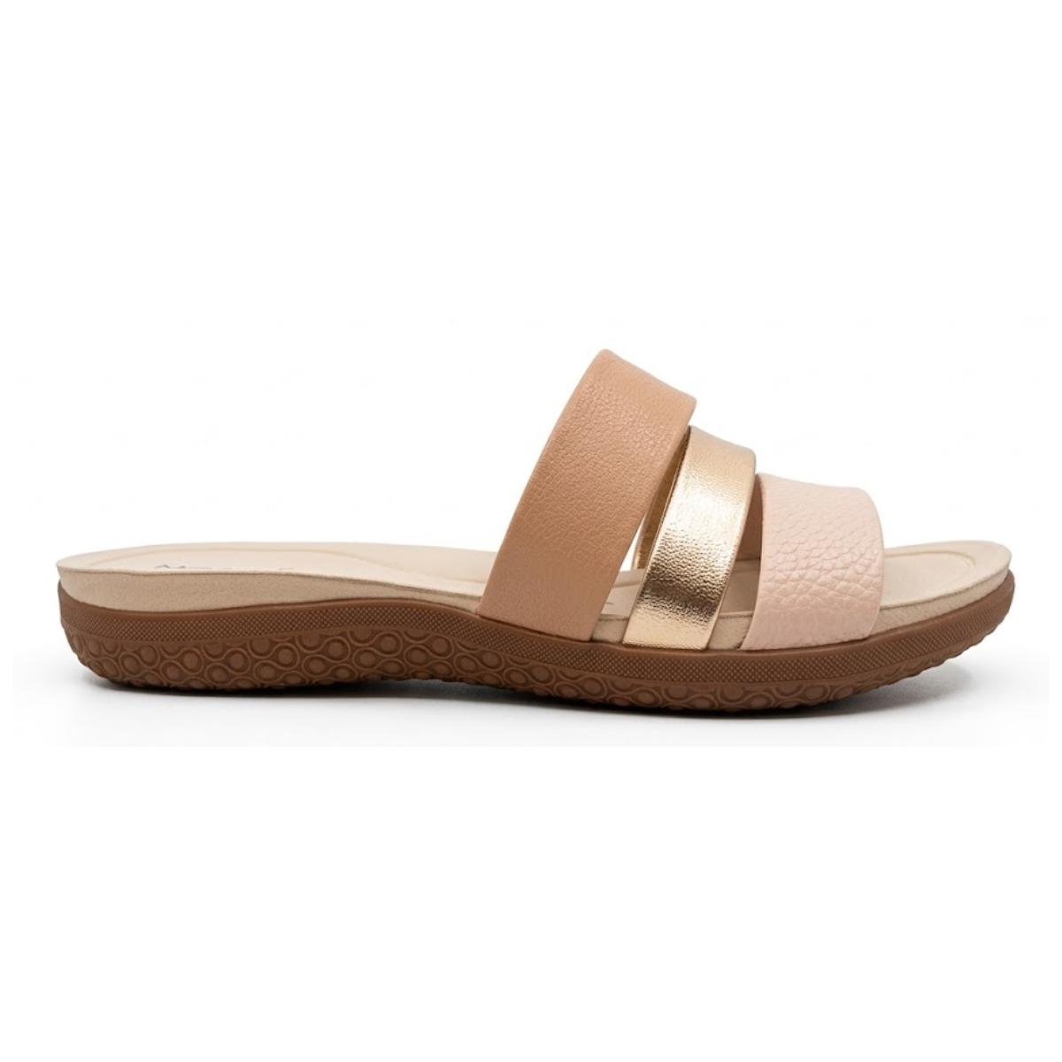 Tamanco Anabela Casual Feminino Modare 7125.200 Ortopédico Nude Bege 2