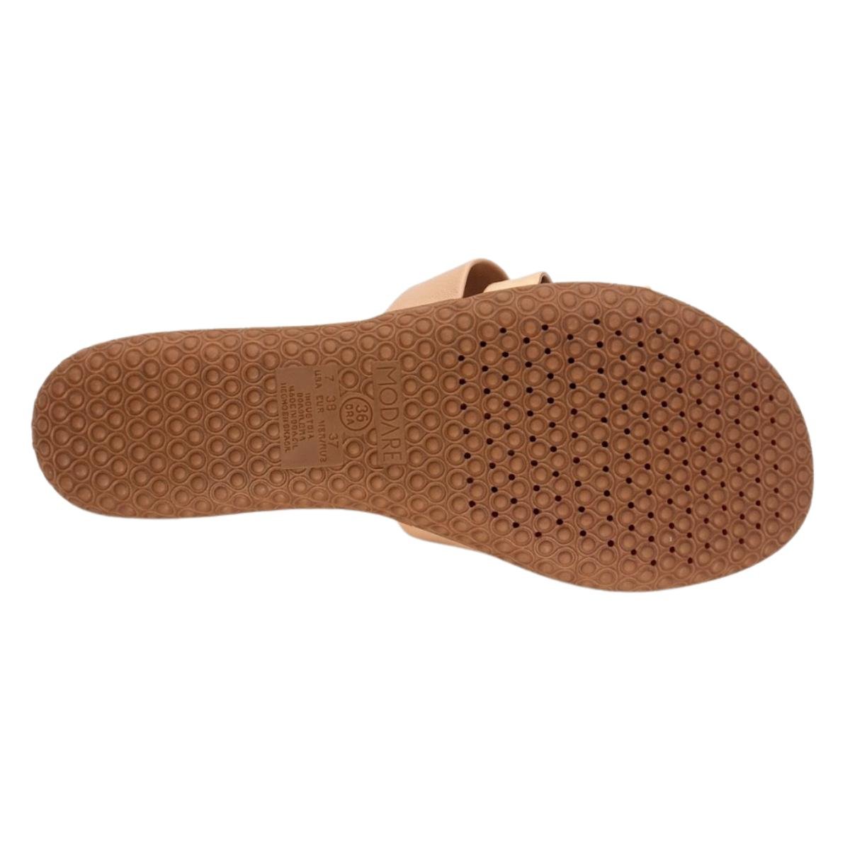Tamanco Anabela Casual Feminino Modare 7125.200 Ortopédico Nude Bege 6