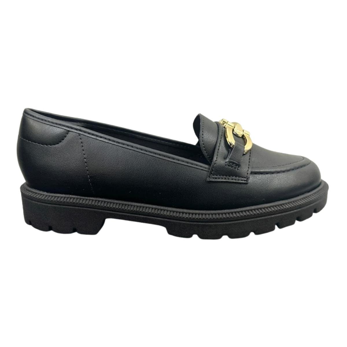 Sapato Mocassim Comfort Casual Feminino Beira Rio 4283.133 Preto Preto 2