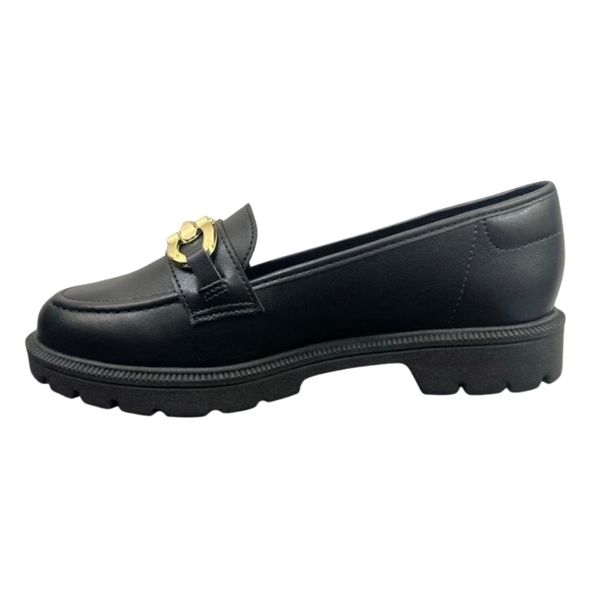 Sapato Mocassim Comfort Casual Feminino Beira Rio 4283.133 Preto Preto 3