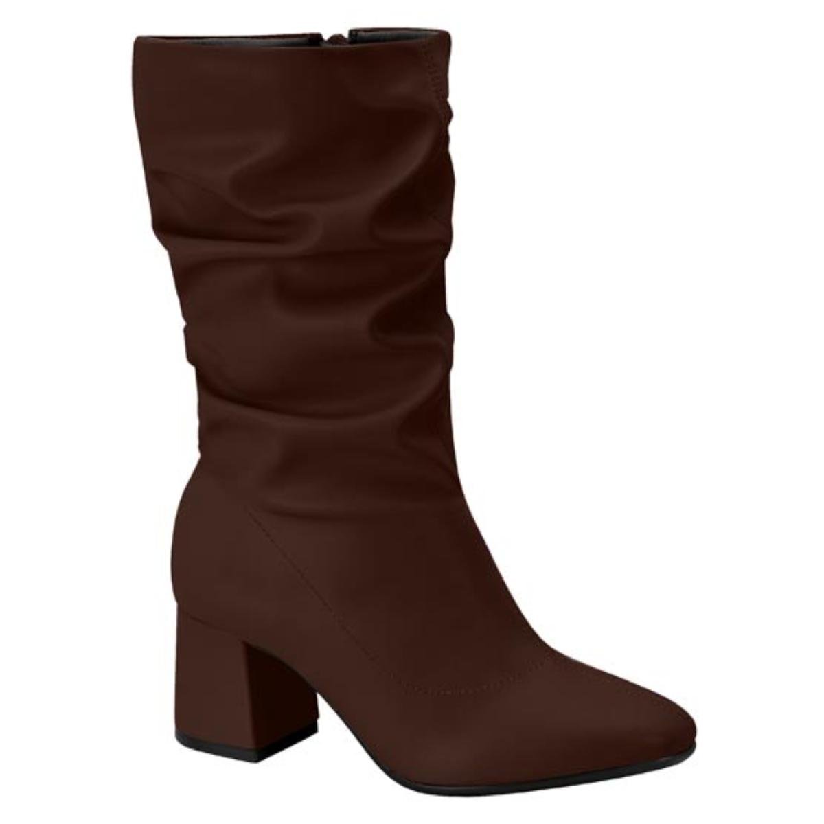 Bota Slouchy Casual Feminina Beira Rio 9076.112 Cano Médio Marrom