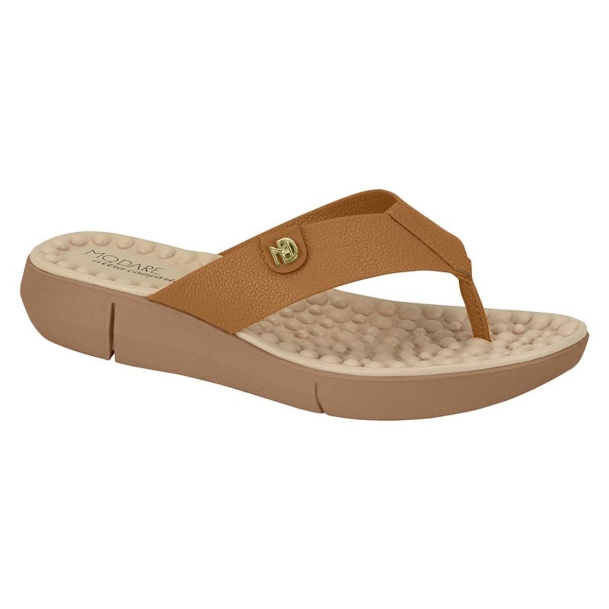 Tamanco Anabela Casual Feminino Modare 7142.106 Comfort Ortopédico Caramelo