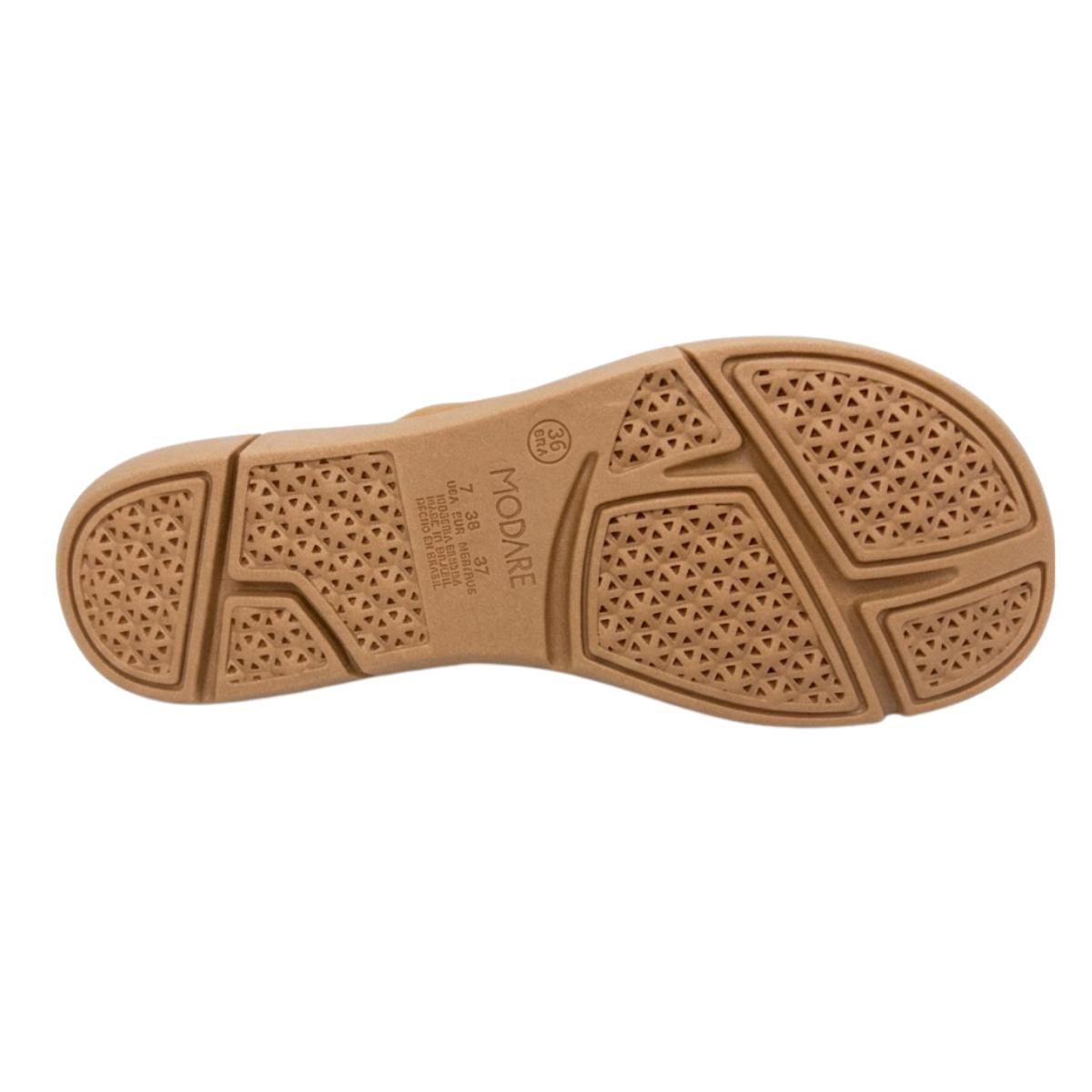 Tamanco Anabela Casual Feminino Modare 7142.106 Comfort Ortopédico Caramelo Marrom 6