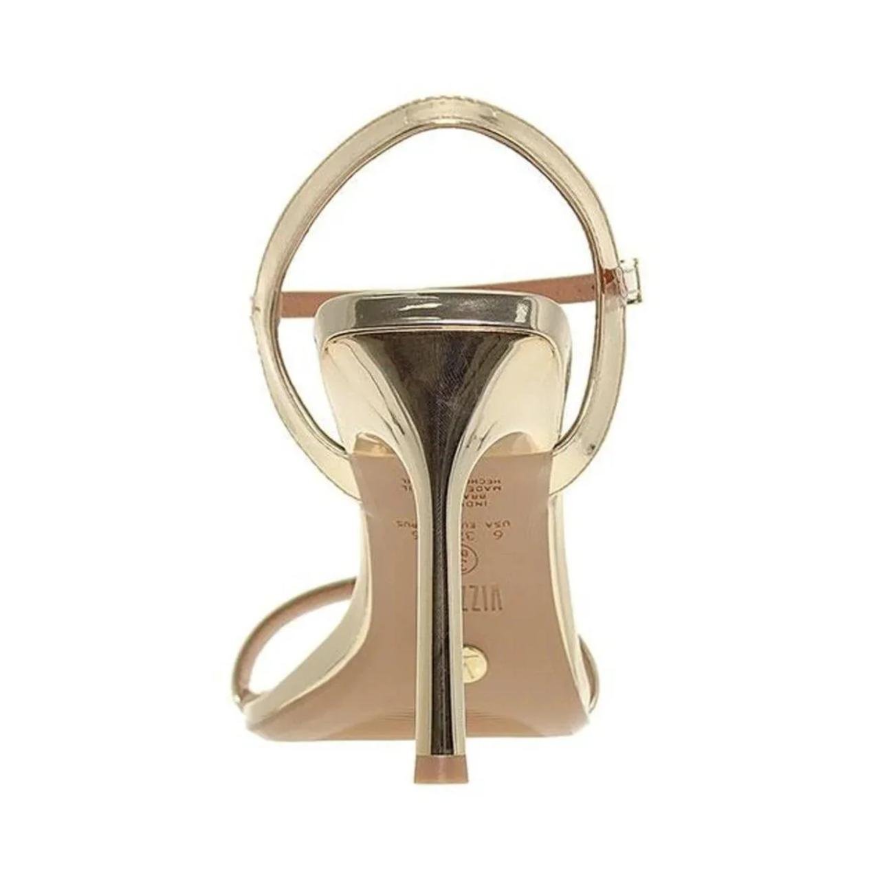 Sandália Stilleto Casual Feminina Vizzano 6516200 Dourado Dourado 6