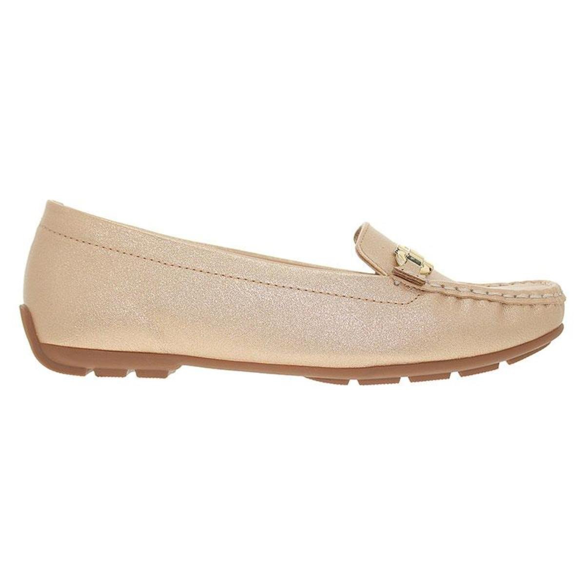 Mocassim Casual Feminino Modare 7035.655 Ultracomfort Dourado Dourado 2