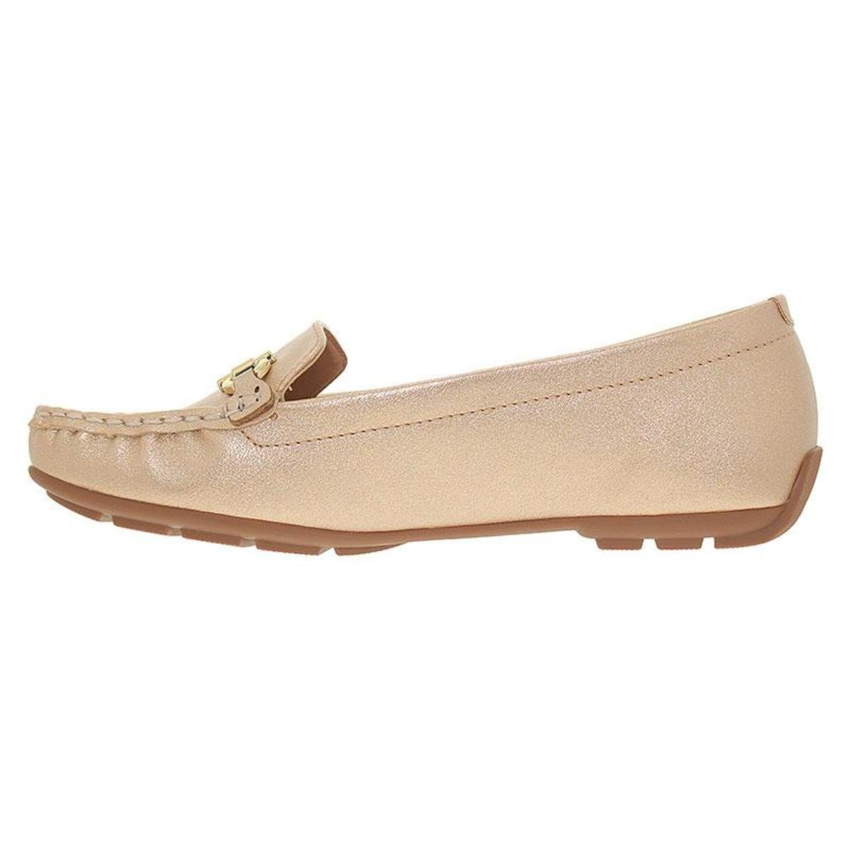 Mocassim Casual Feminino Modare 7035.655 Ultracomfort Dourado Dourado 3
