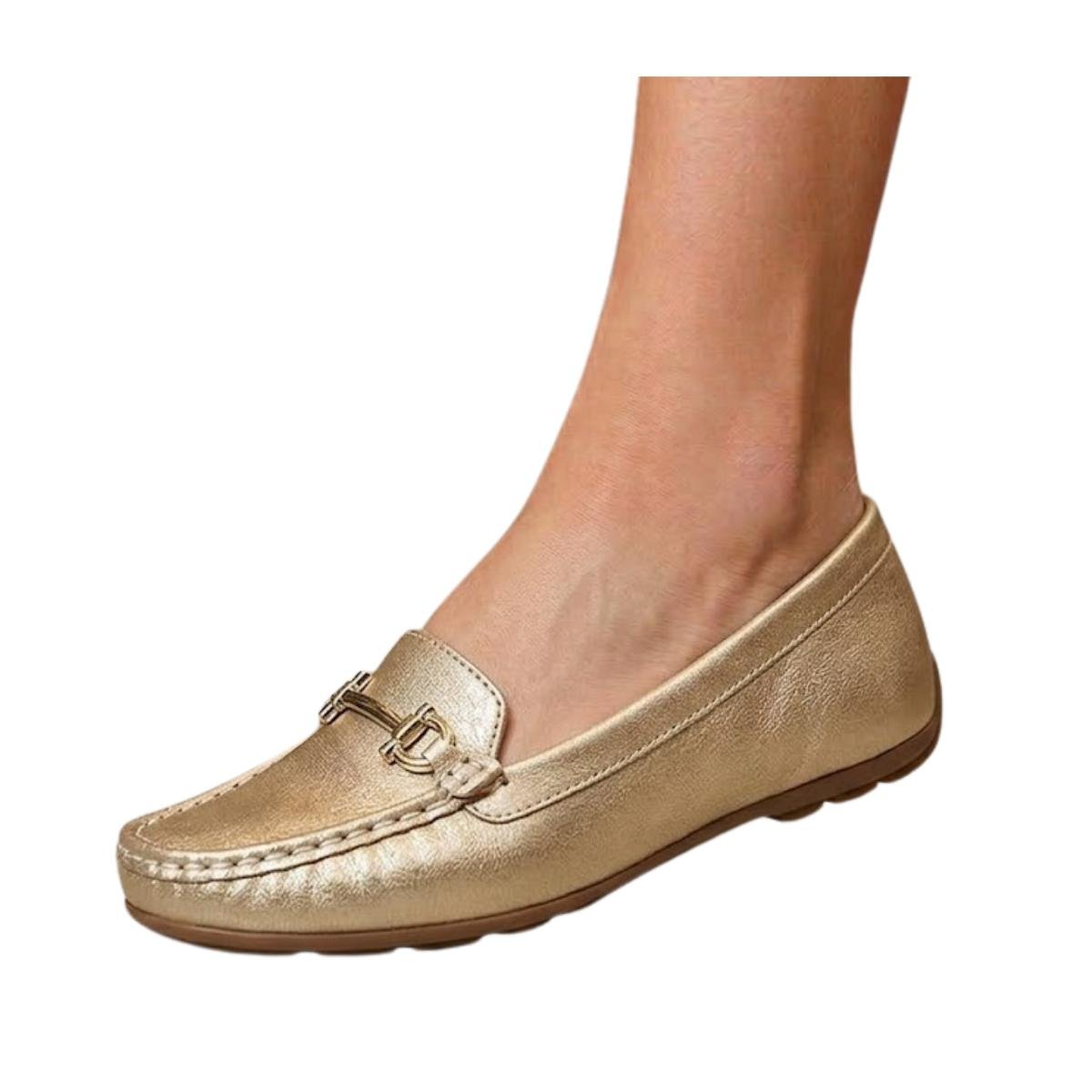 Mocassim Casual Feminino Modare 7035.655 Ultracomfort Dourado Dourado 5