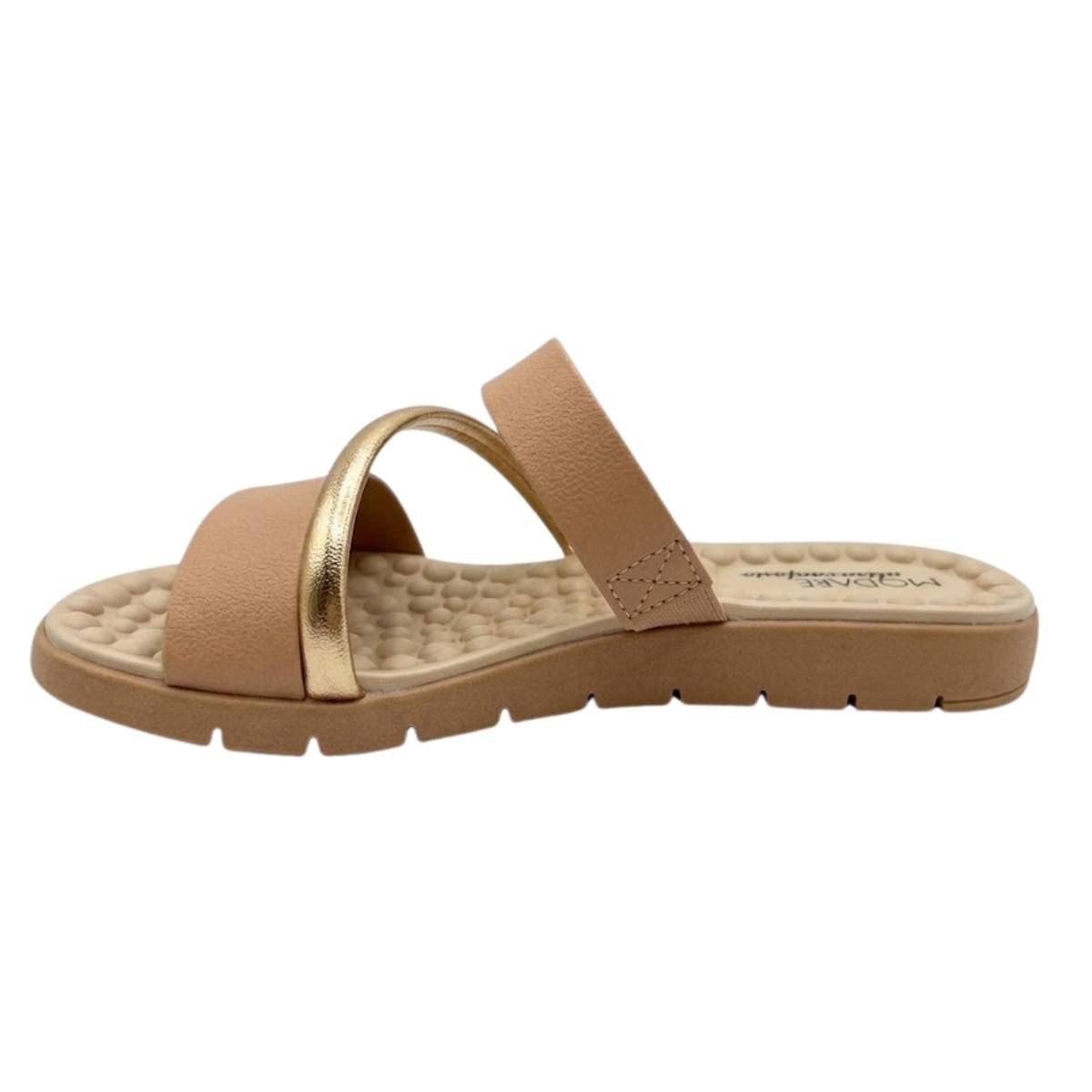Tamanco Anabela Casual Feminino Modare 7162.332 Comfort Ortopédico Nude Bege 3