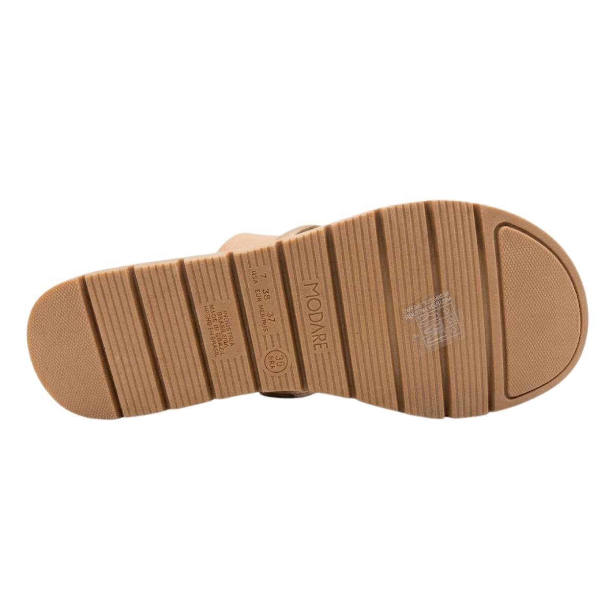 Tamanco Anabela Casual Feminino Modare 7162.332 Comfort Ortopédico Nude Bege 6