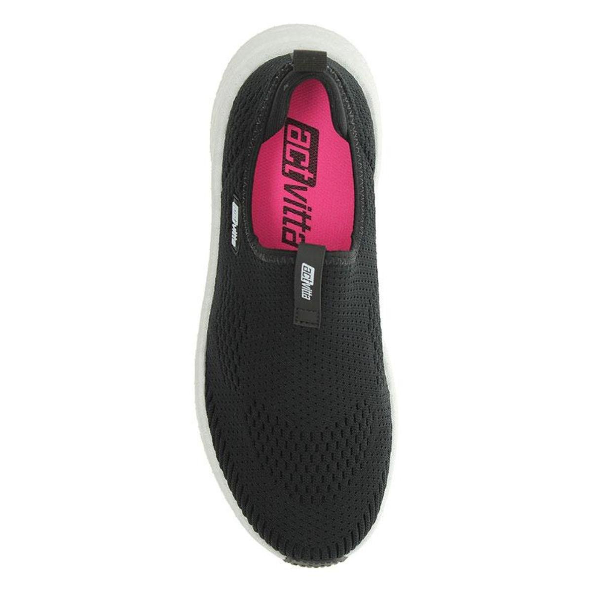 Tênis Esportivo Feminino Actvitta 4841.103 Ultra Leve Preto Preto 4