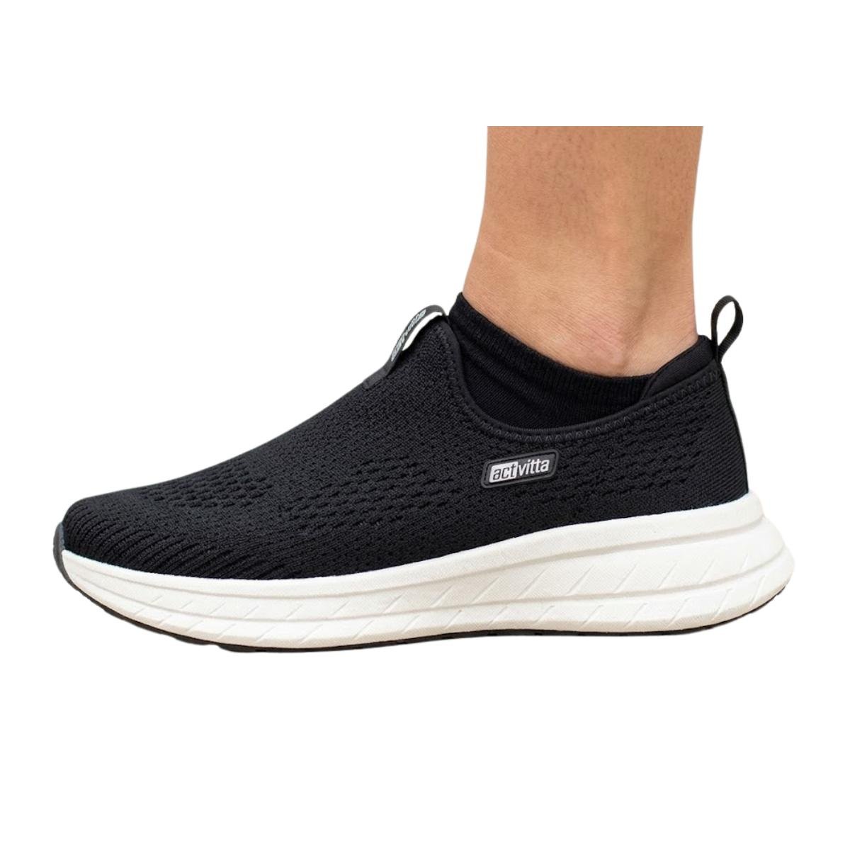 Tênis Esportivo Feminino Actvitta 4841.103 Ultra Leve Preto Preto 5