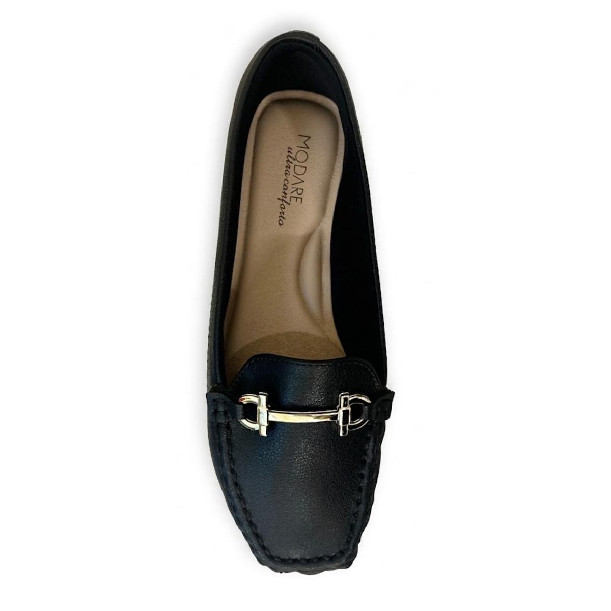 Mocassim Casual Feminino Modare 7035.641 Ultracomfort Preto Preto 4