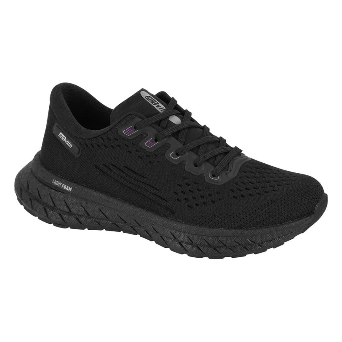 Tênis Esportivo Feminino Actvitta 4841.100 Ultra leve Preto