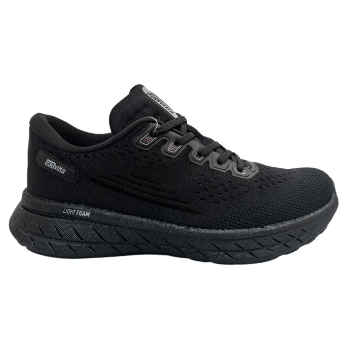 Tênis Esportivo Feminino Actvitta 4841.100 Ultra leve Preto Preto 2