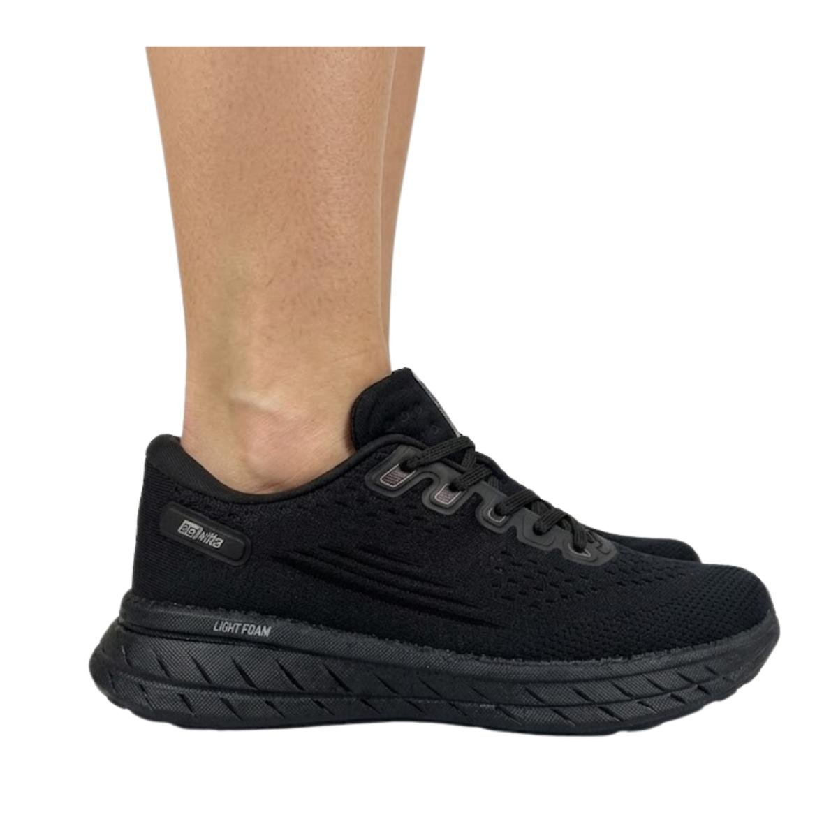 Tênis Esportivo Feminino Actvitta 4841.100 Ultra leve Preto Preto 5