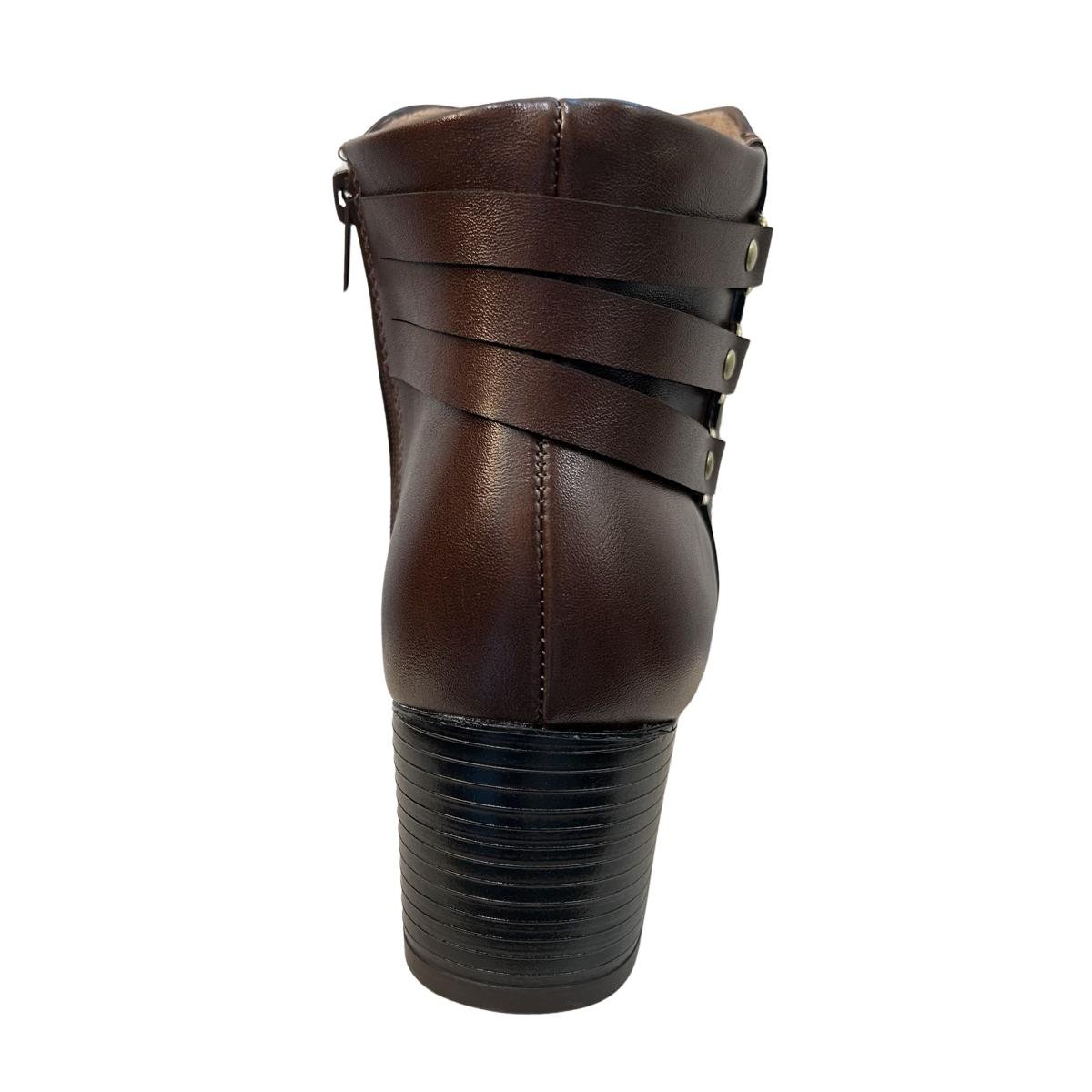 Bota Casual Feminino Modare 7072.109 Cano Curto Comfort Marrom Marrom 6