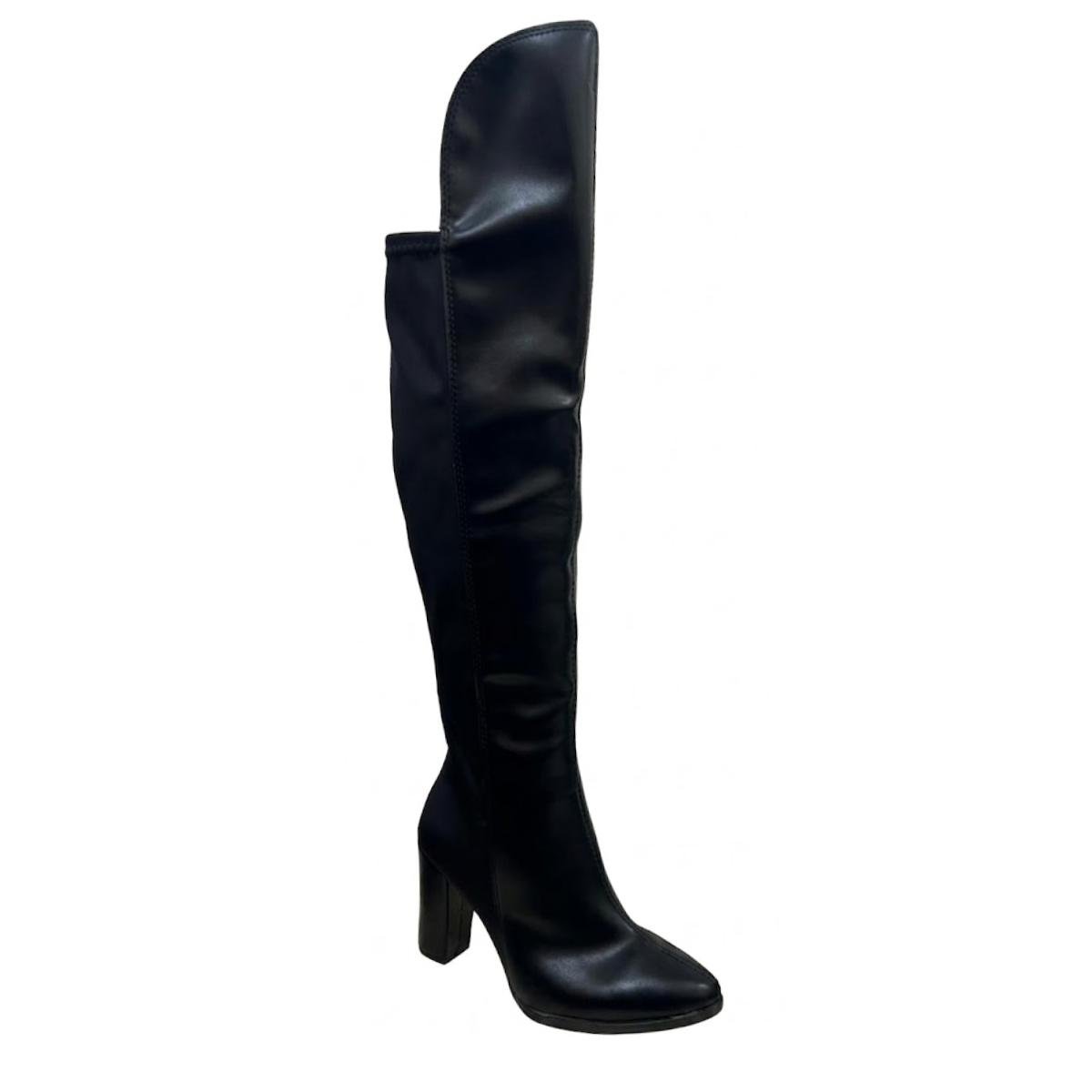 Bota Casual Feminino Beira Rio 9043.105 Over The Knee Preto
