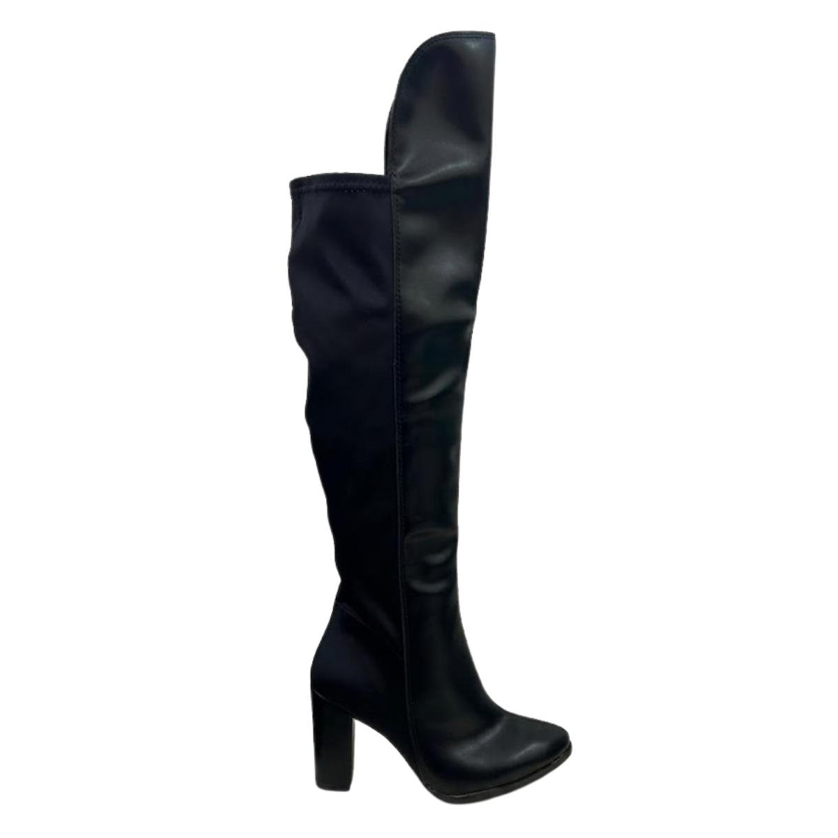 Bota Casual Feminino Beira Rio 9043.105 Over The Knee Preto Preto 2