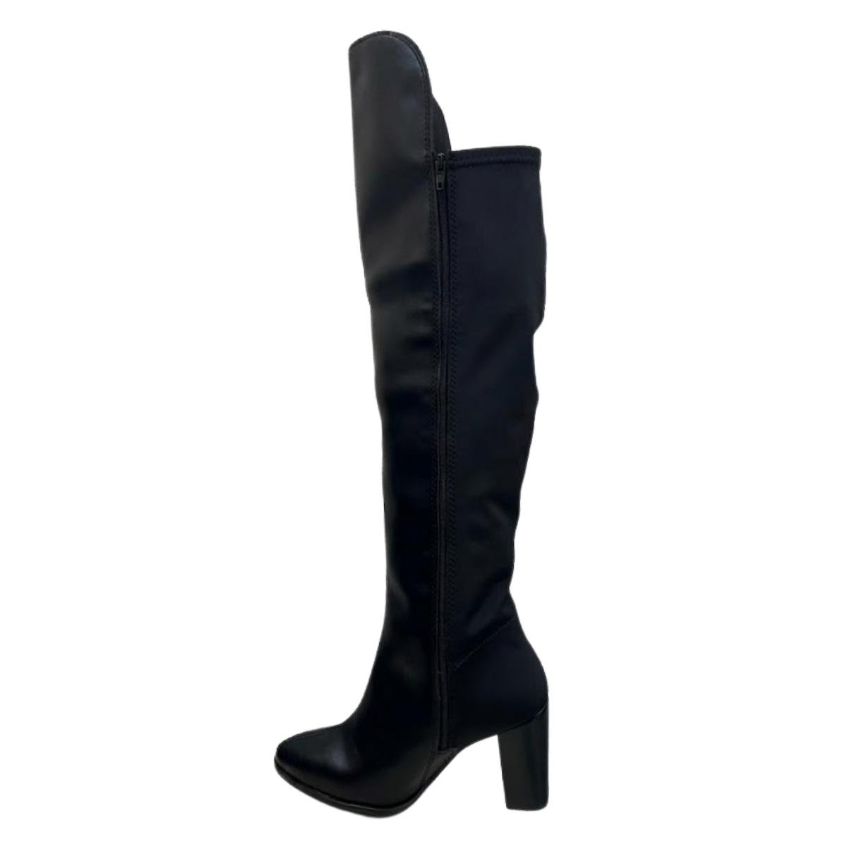 Bota Casual Feminino Beira Rio 9043.105 Over The Knee Preto Preto 3