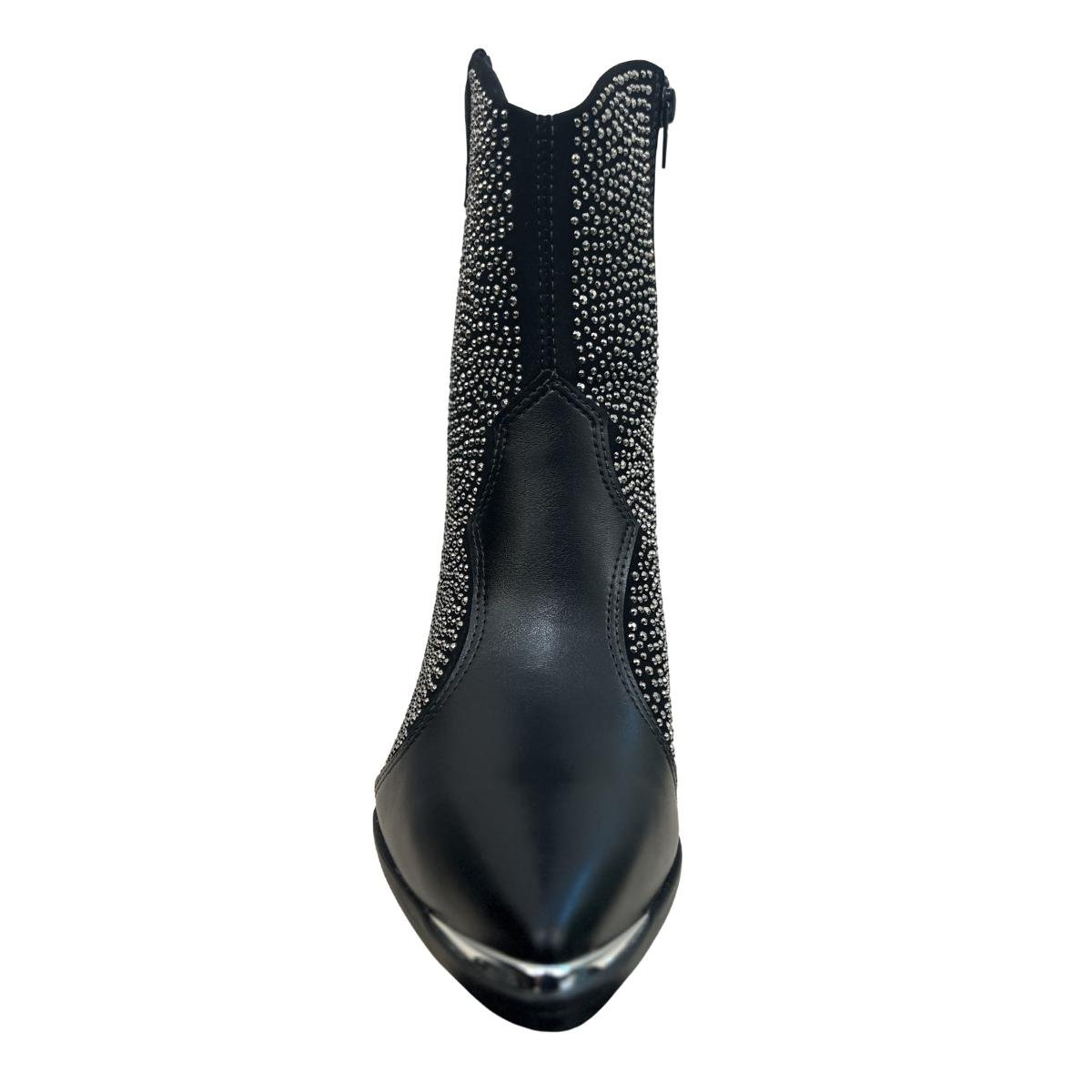 Bota Pedraria Casual Feminino Vizzano 3070.111 Country Preto Preto 4