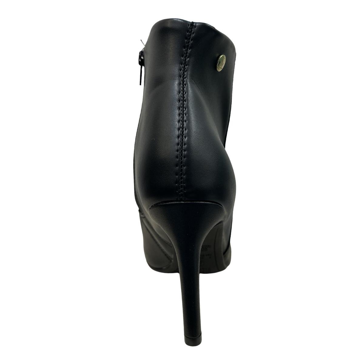 Bota Casual Feminino Vizzano 3049.219 Salto Fino Preto Preto 5