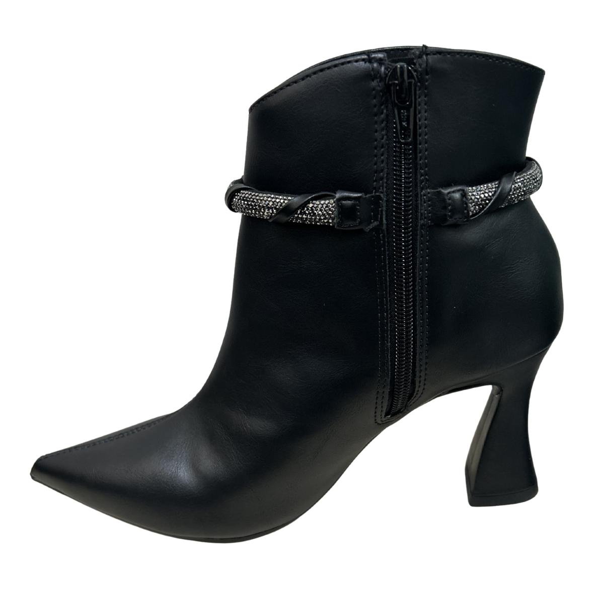 Bota Casual Feminino Mariotta 19690-03 Salto Taça Preto Preto 3