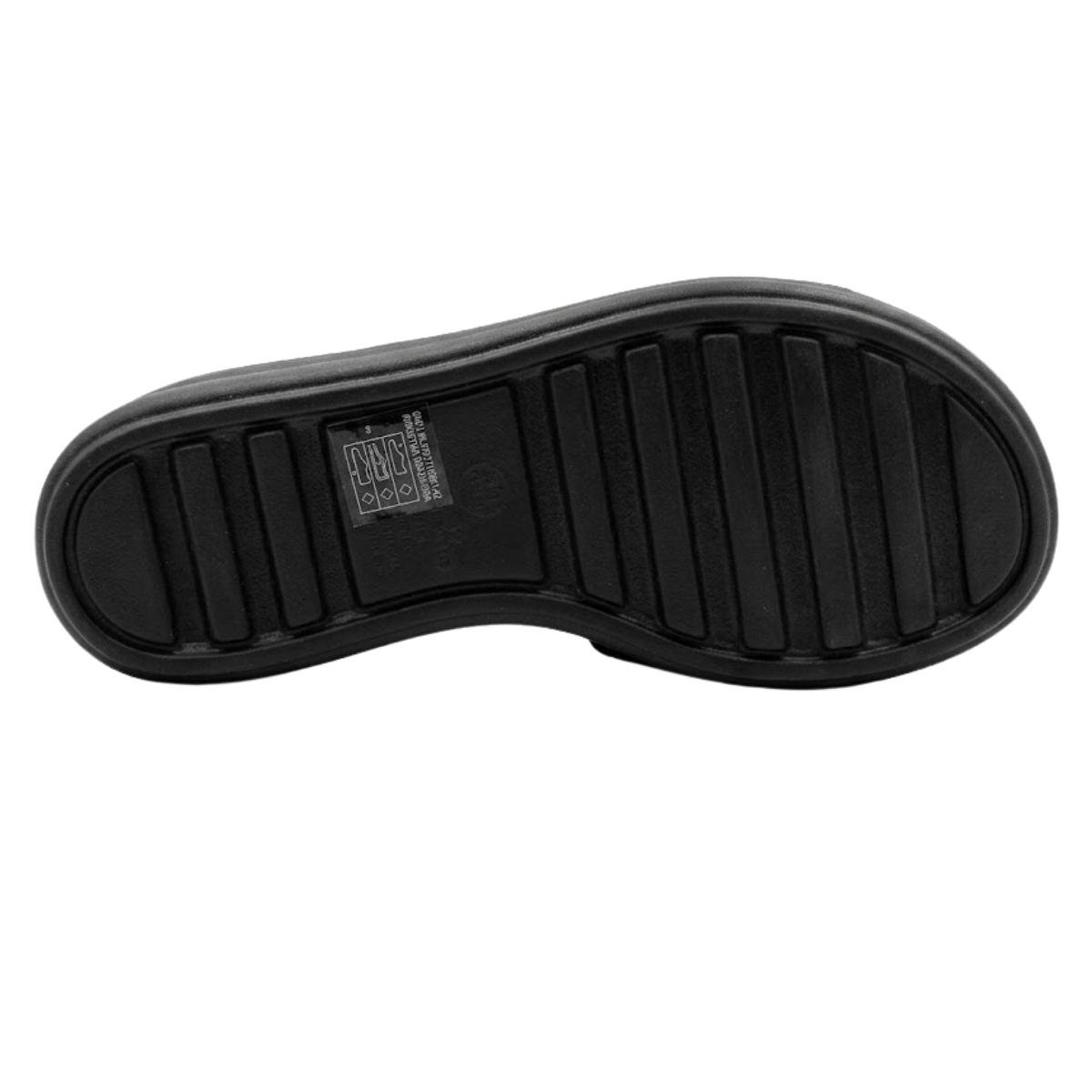 Sandália Papete Flat Casual Feminino Modare 7214.100 Preto Preto 6