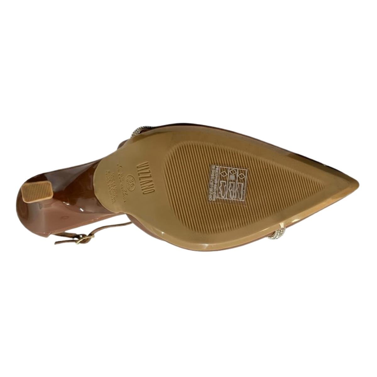 Sapato Scarpin Casual Feminino Vizzano 1464.103 Slingback Marrom Marrom 6