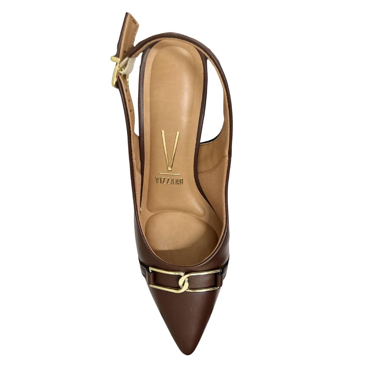 Sapato Scarpin Casual Feminino Vizzano 1185.1152 Slingback Marrom Marrom 4