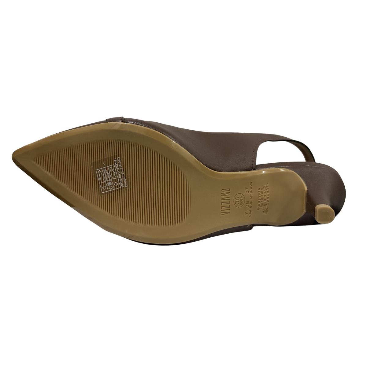 Sapato Scarpin Casual Feminino Vizzano 1185.1152 Slingback Marrom Marrom 6