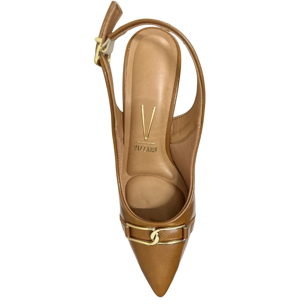 Sapato Scarpin Casual Feminino Vizzano 1185.1152 Slingback Caramelo Caramelo 4