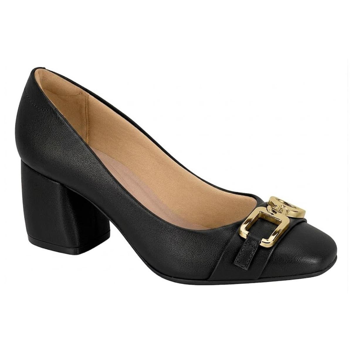 Sapato Casual Feminino Beira Rio 4304.206 Salto Bloco Preto
