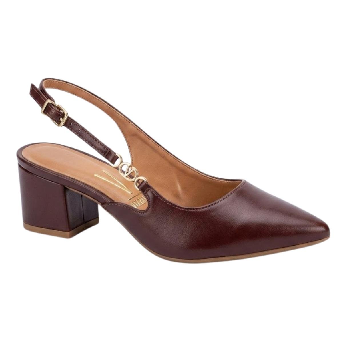 Scarpin Slingback Casual Feminino Vizzano 1220.385 Marrom