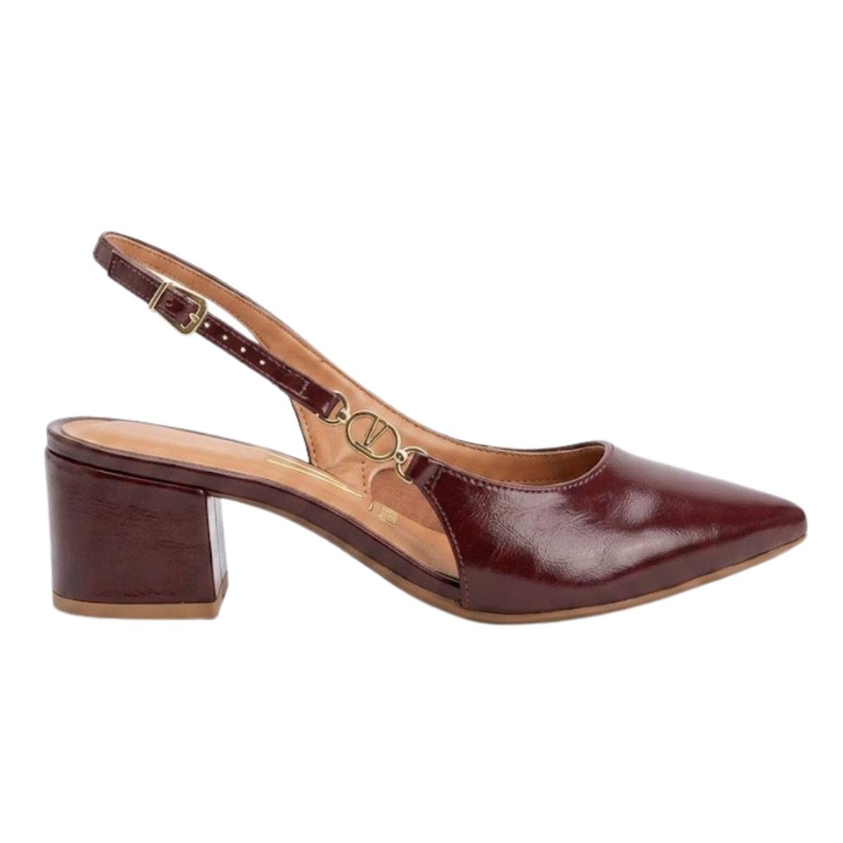 Scarpin Slingback Casual Feminino Vizzano 1220.385 Marrom Marrom 2