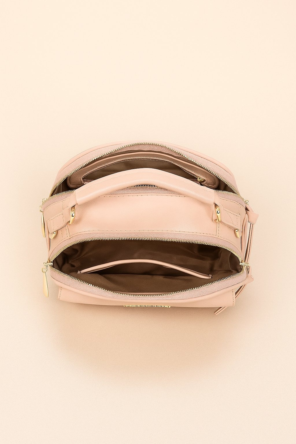 Bolsa Media Transversal D Bell Texturizada Quase Bege 4