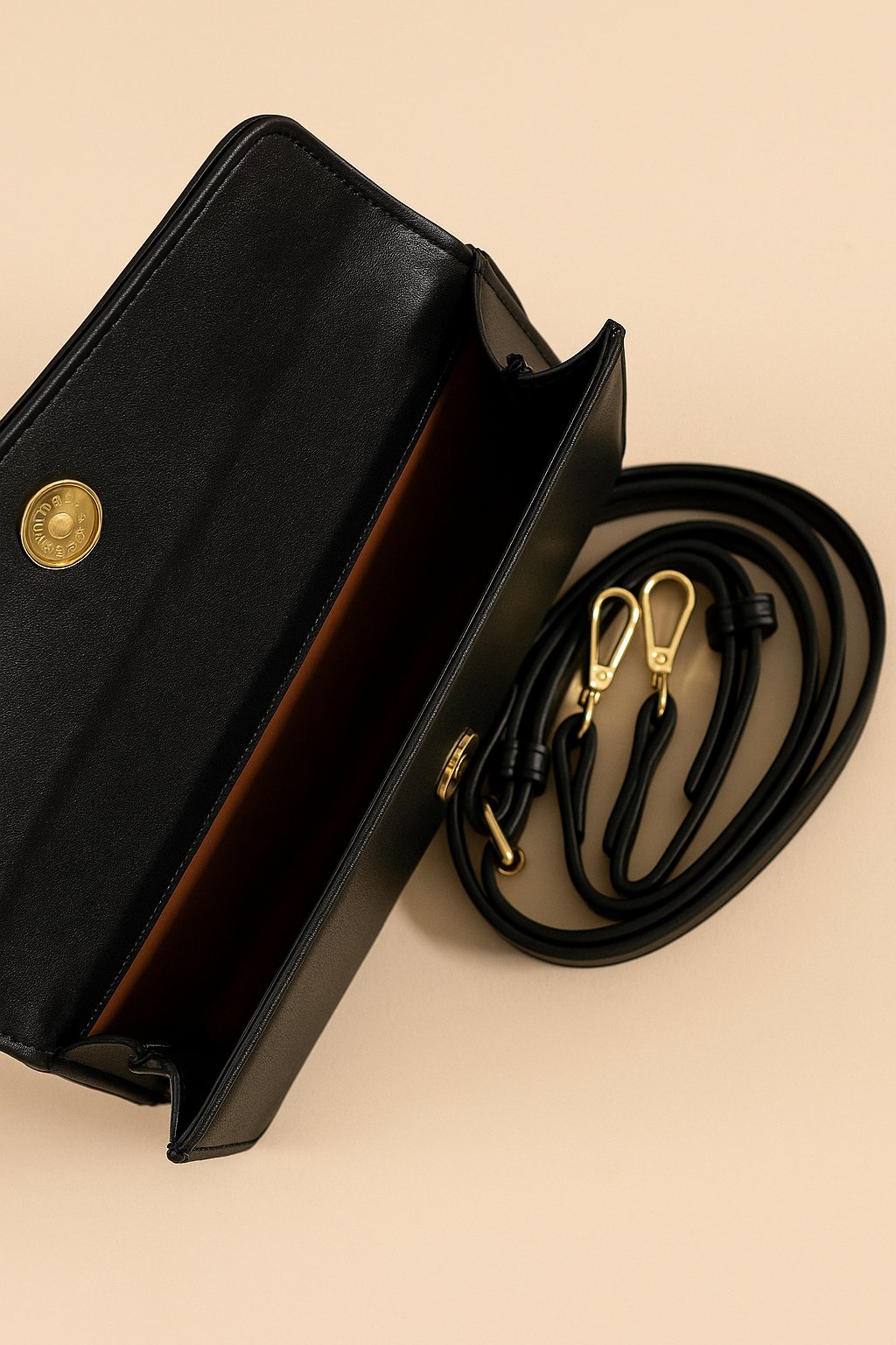 Bolsa de Mao Pequena D Bell Lisa Preto 3