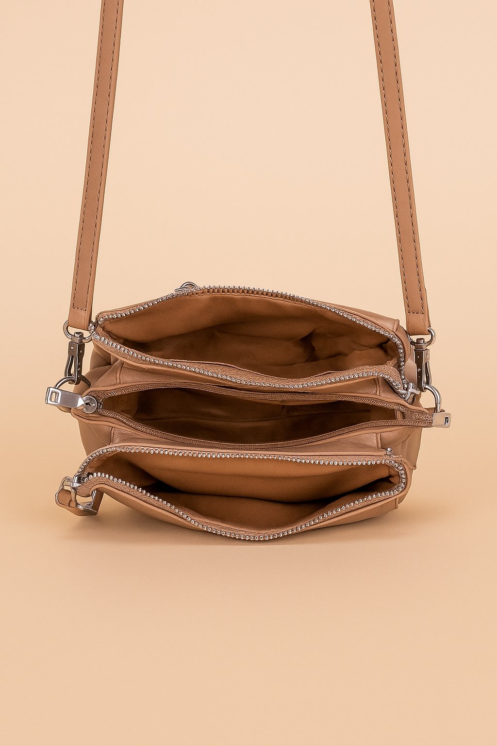  Bolsa Media Transversal D Bell Bege Bege 3