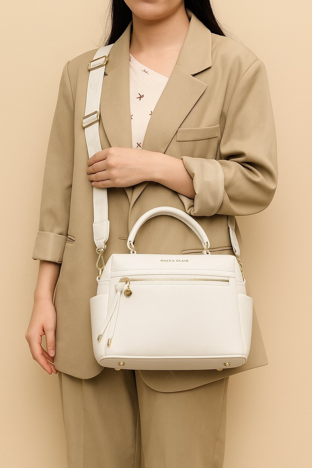  Bolsa Media Transversal D Bell  Branco 3