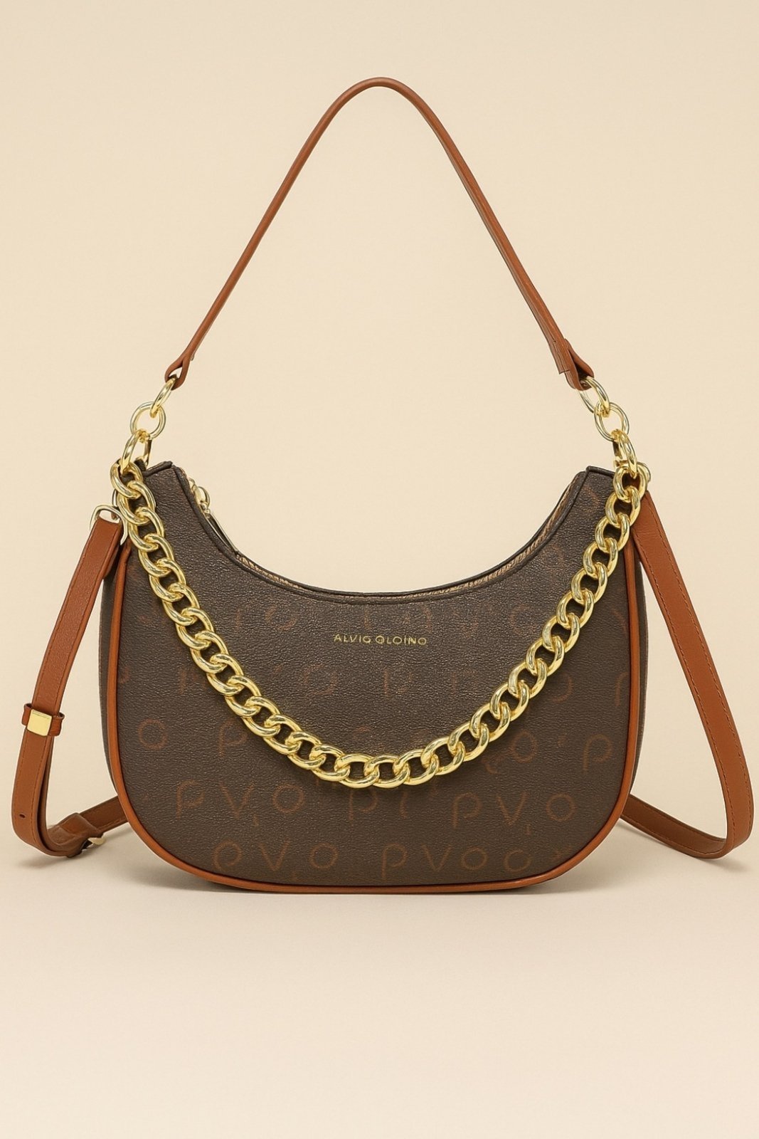 Bolsa Pequena D Bell Outlet Fashion Marrom